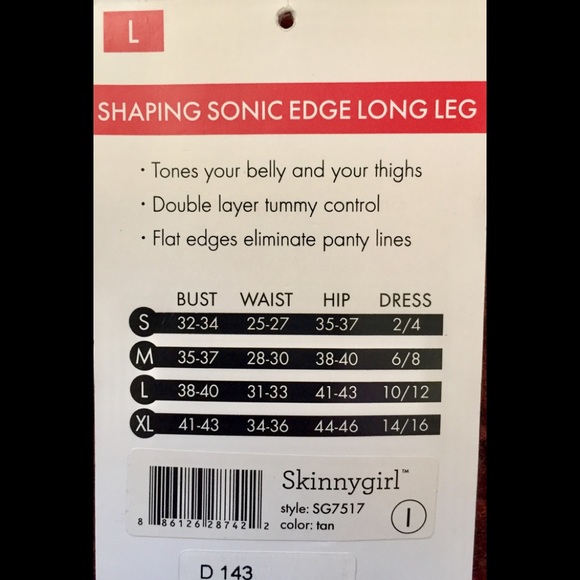 Skinny girl Tan  Edge Shaper  L 41/43 10-12 - Picture 8 of 8